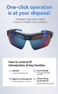 aurora sound hy 03 smart glasses ai assistant open ear audio uv protection hands free calls real time translation ipx 4