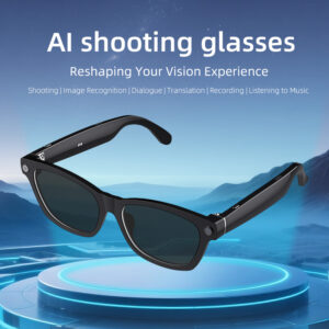 aurora sound v03 ai smart glasses with 2k camera real time translation bluetooth 5.3 for music calling wearable tech